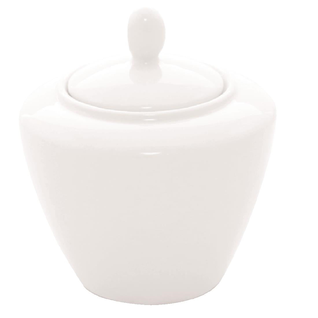 Steelite Simplicity White Covered Sugar Bowls (Pack of 6) - V9493 Bowls Steelite