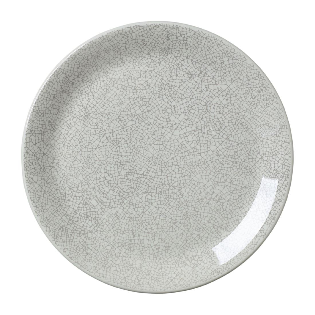Steelite Ink Crackle Grey Coupe Plates 253mm (Pack of 12) - VV1049 Plates Steelite