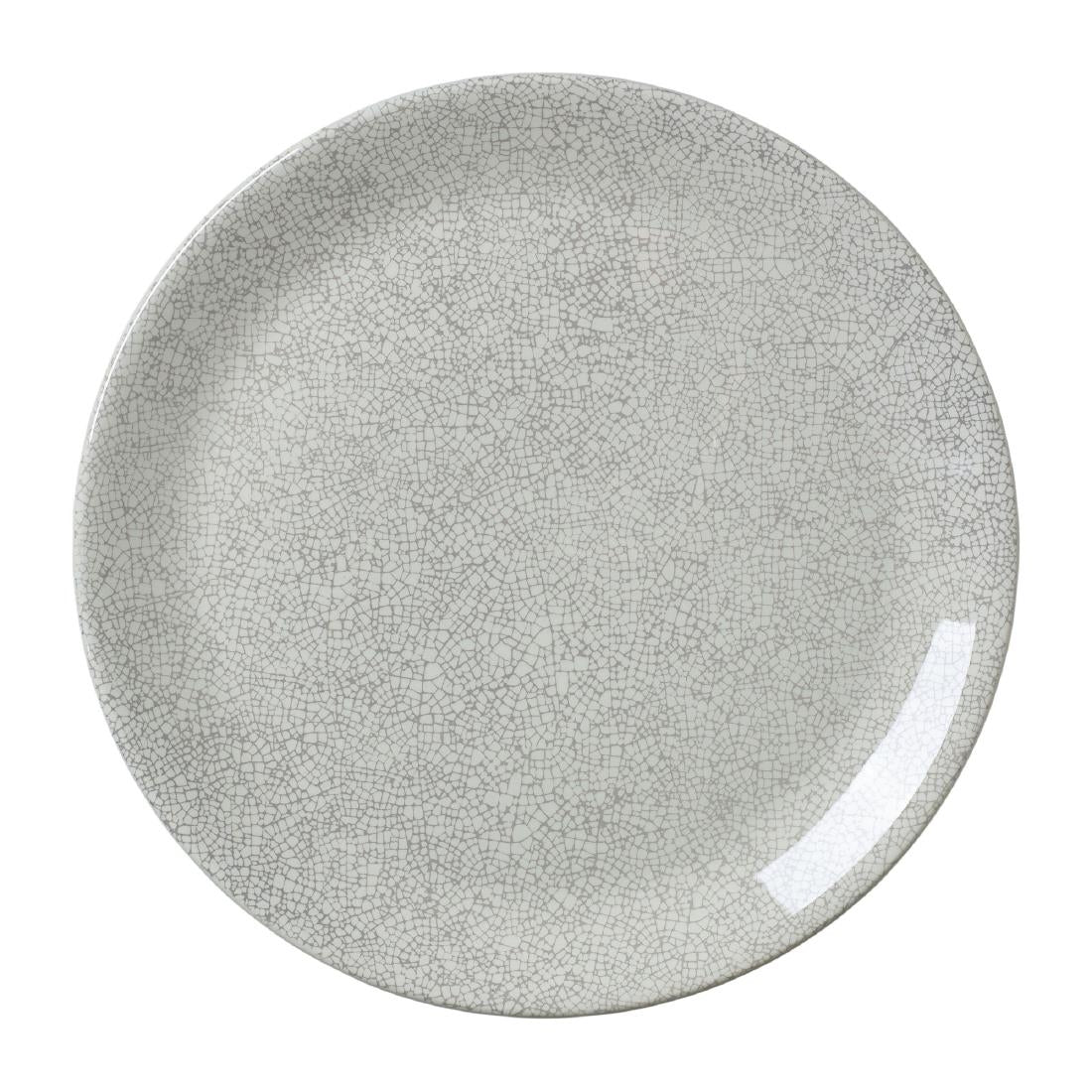 Steelite Ink Crackle Grey Coupe Plates 203mm (Pack of 12) - VV1050 Plates Steelite