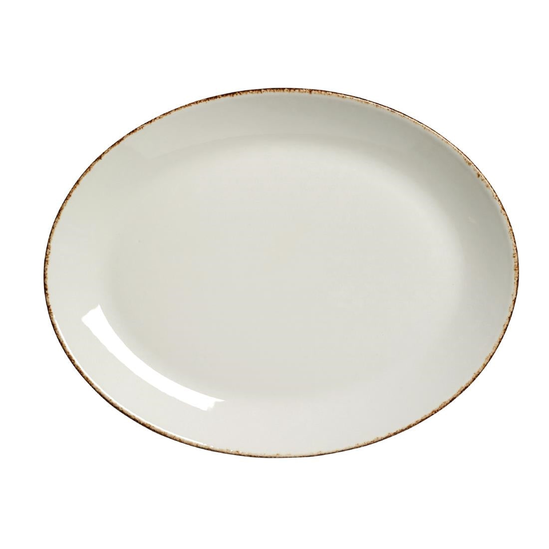 Steelite Brown Dapple Oval Coupe Plates 305mm (Pack of 12) - VV1317 Plates Steelite