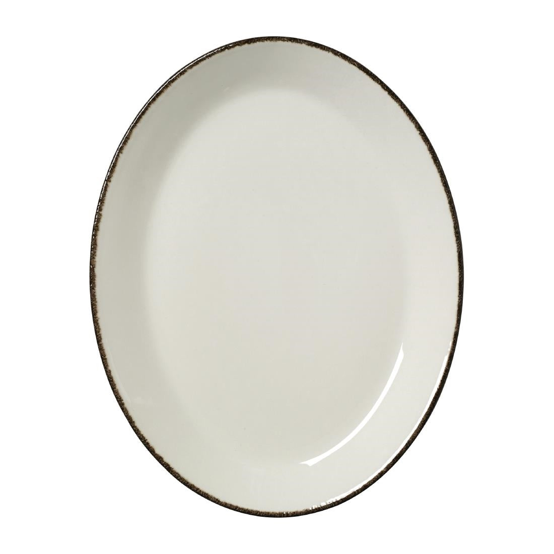 Steelite Charcoal Dapple Oval Coupe Plates 280mm (Pack of 12) - VV1321 Plates Steelite