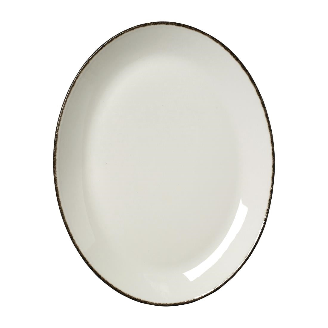 Steelite Charcoal Dapple Oval Coupe Plates 305mm (Pack of 12) - VV1322 Plates Steelite