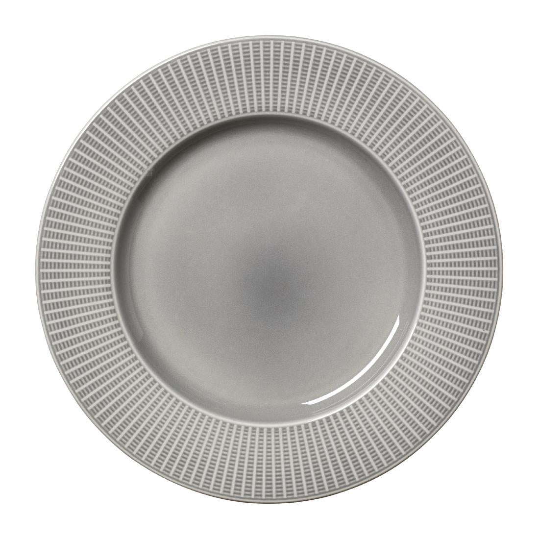 Steelite Willow Mist Gourmet Plates Large Well Grey 285mm (Pack of 6) - VV1793 Plates Steelite