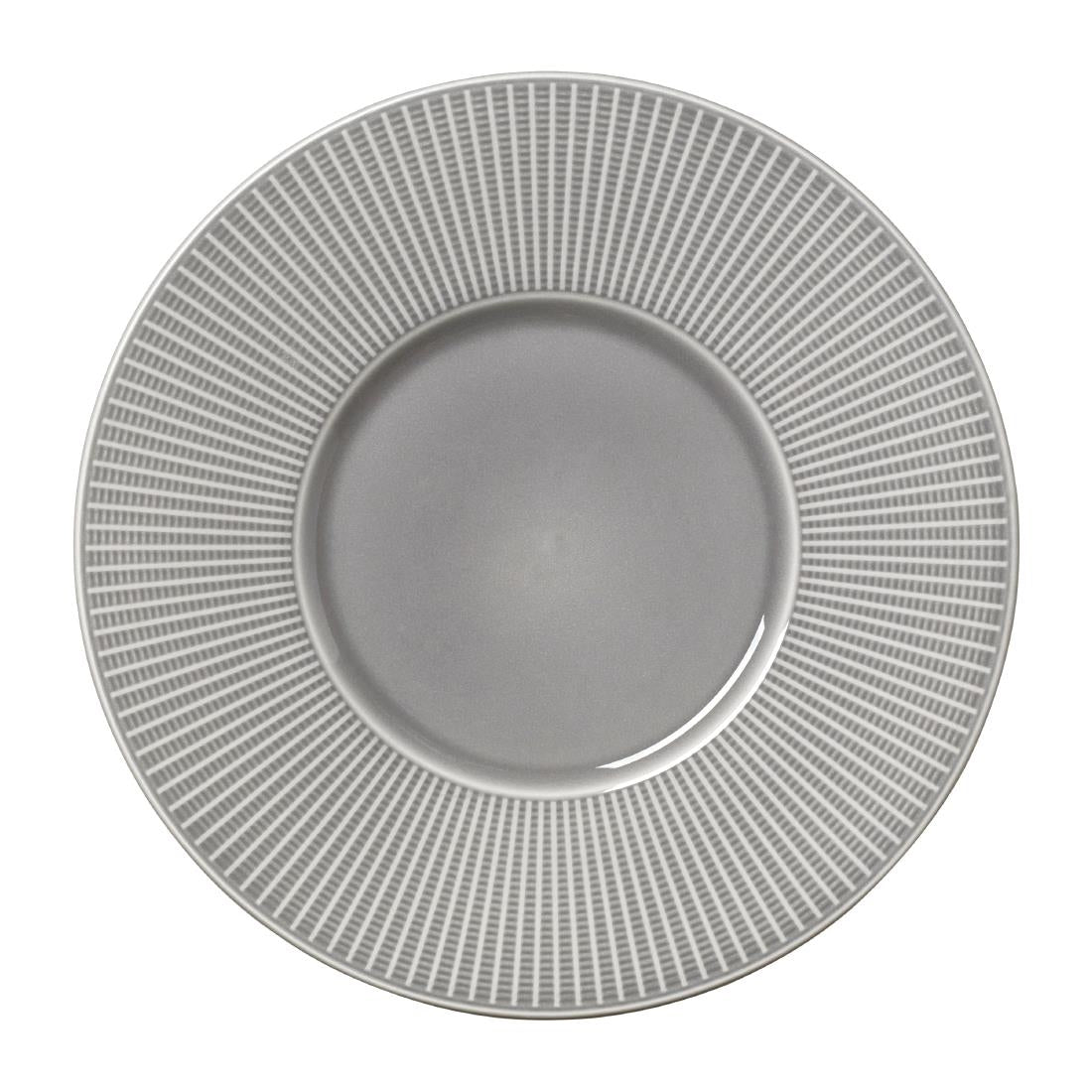 Steelite Willow Mist Gourmet Plates Medium Well Grey 285mm (Pack of 6) - VV1794 Plates Steelite