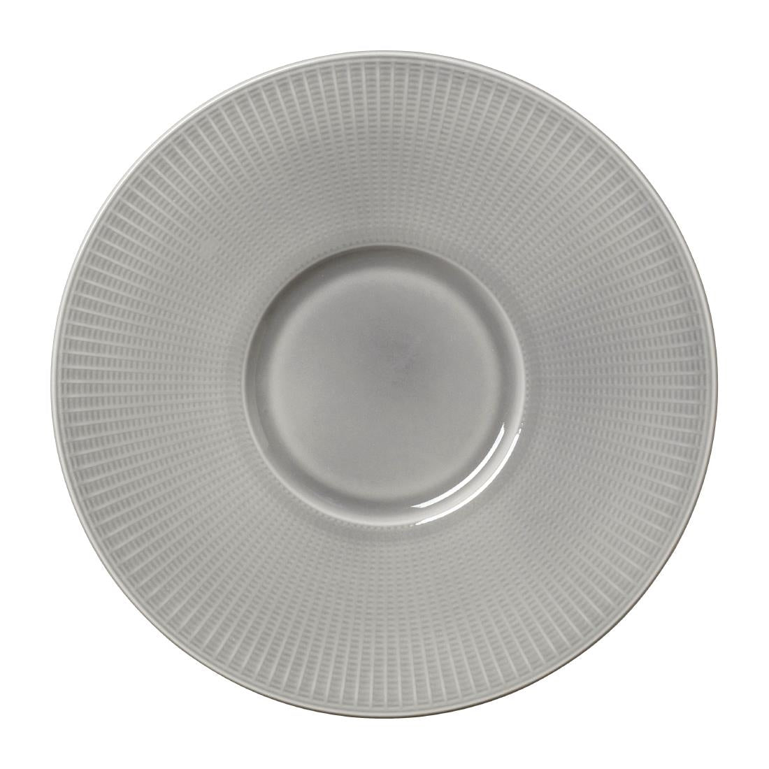 Steelite Willow Mist Gourmet Plates Small Well Grey 285mm (Pack of 6) - VV1795 Plates Steelite