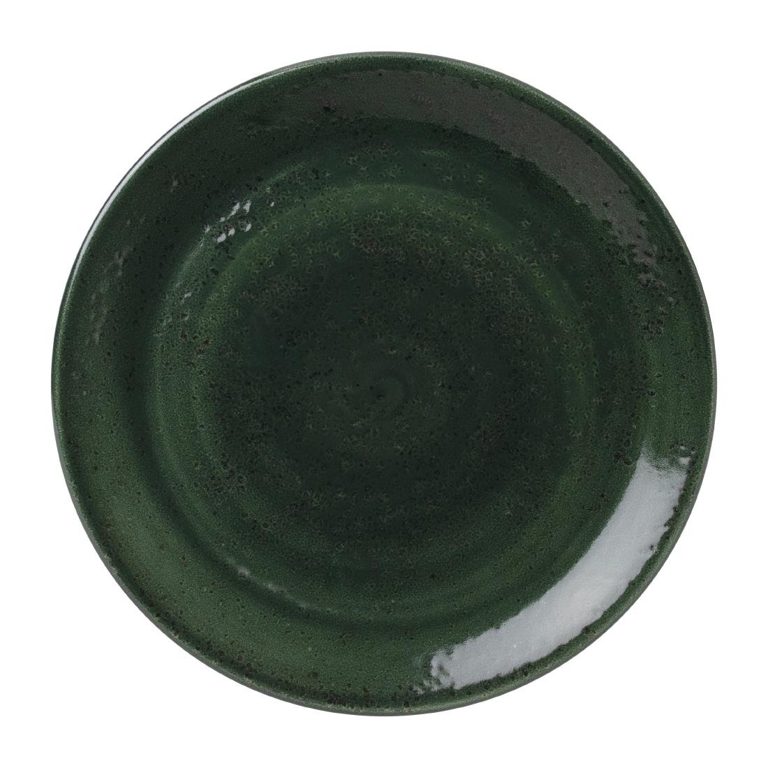 Steelite Vesuvius Coupe Plates Burnt Emerald 203mm (Pack of 12) - VV1852 Plates Steelite