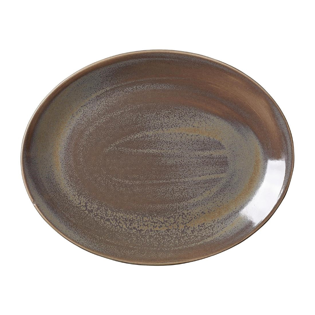 Steelite Revolution Granite Oval Coupe Plate 342mm (Pack of 12) - VV1914 Plates Steelite