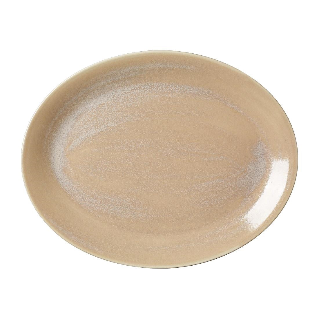 Steelite Revolution Sandstone Oval Coupe Plate 342mm (Pack of 12) - VV1939 Plates Steelite