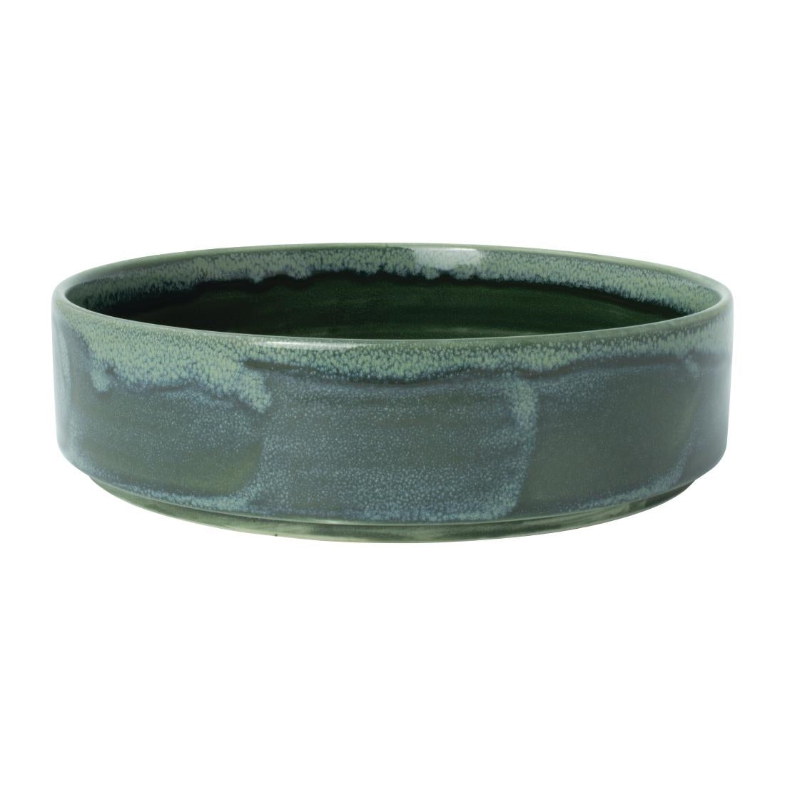 Steelite Aurora Vesuvius Burnt Emerald Round Stacking Trays 203mm (Pack of 12) - VV2519 Steelite Performance Steelite