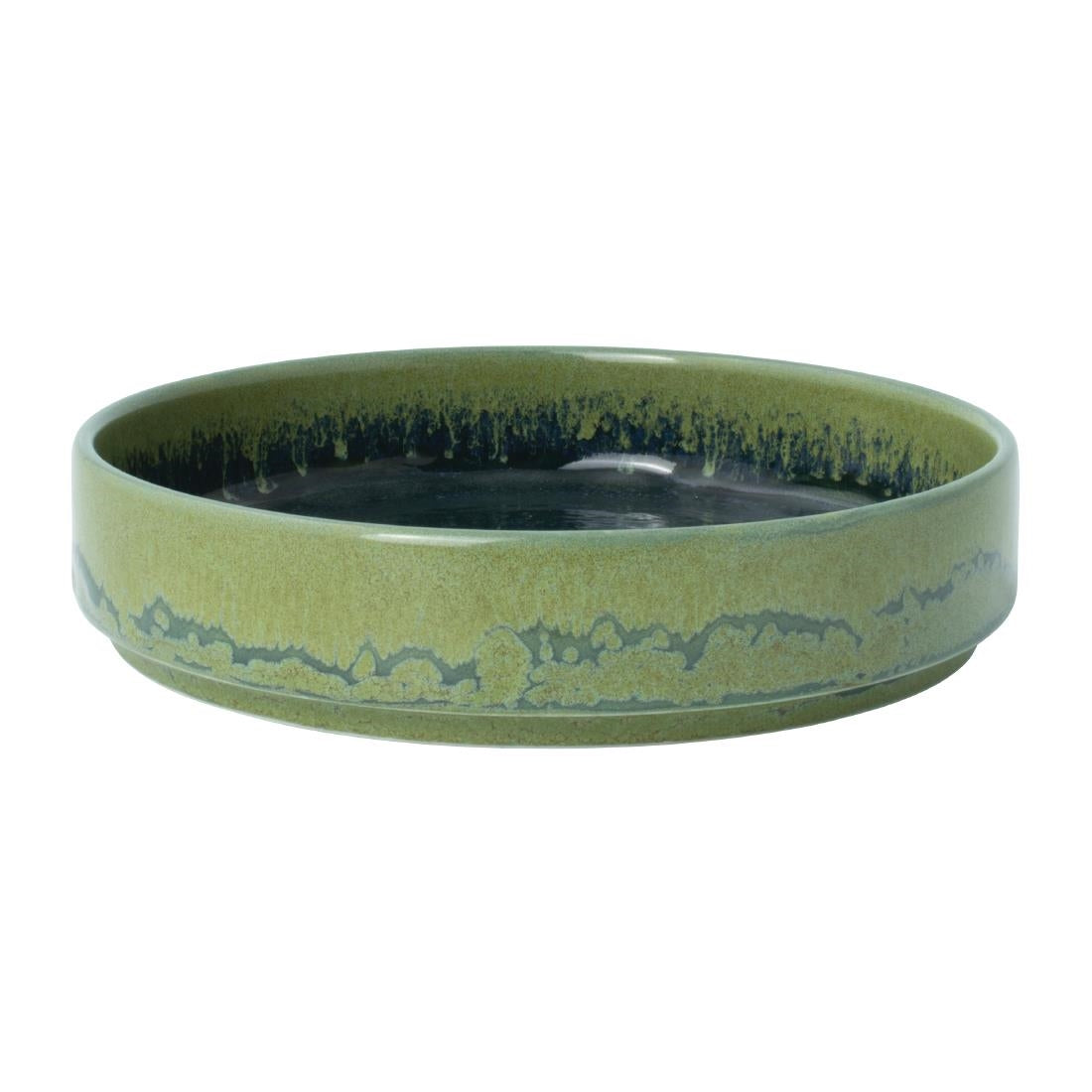 Steelite Aurora Vesuvius Burnt Emerald Round Stacking Trays 135mm (Pack of 12) - VV2521 Steelite Performance Steelite