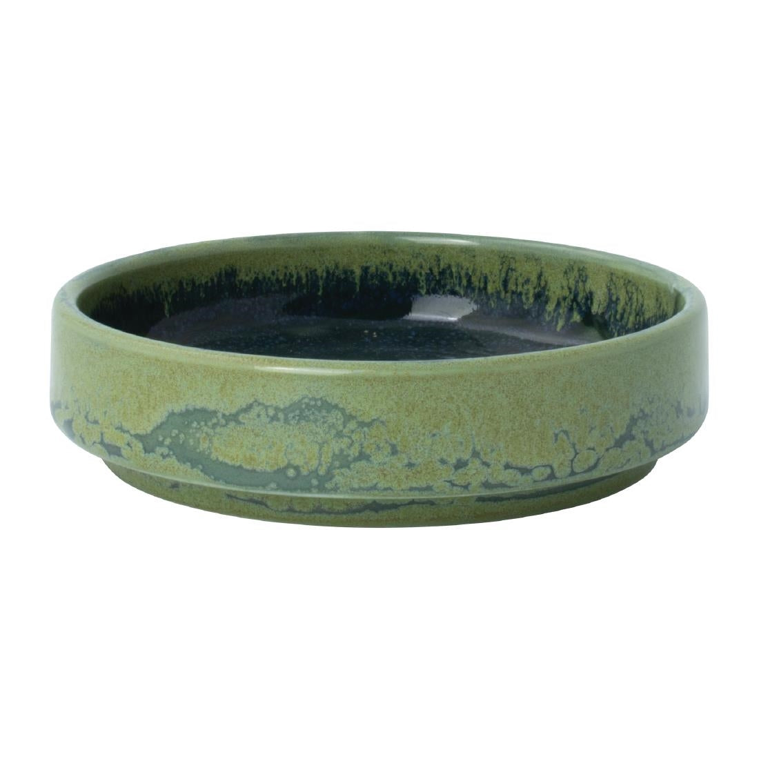 Steelite Aurora Vesuvius Burnt Emerald Round Stacking Trays 100mm (Pack of 12) - VV2522 Steelite Performance Steelite