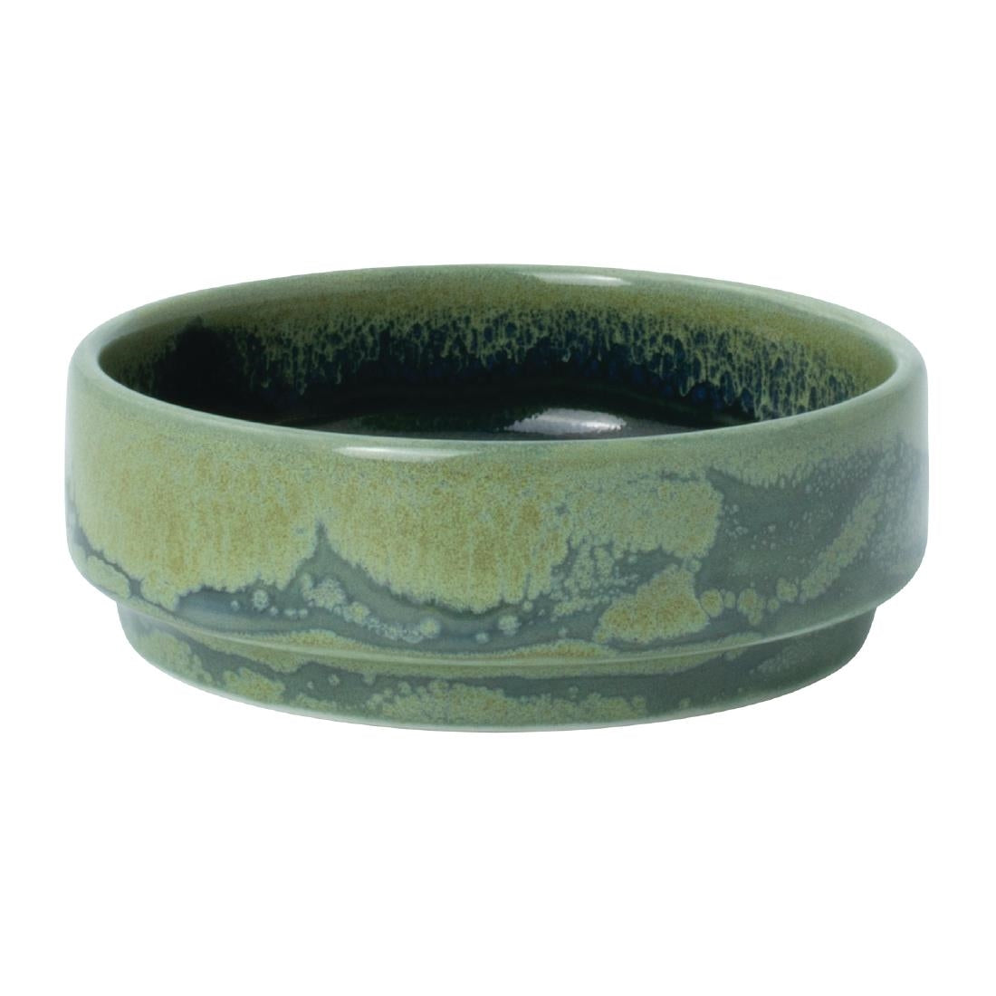 Steelite Aurora Vesuvius Burnt Emerald Round Stacking Trays 75mm (Pack of 12) - VV2523 Steelite Performance Steelite