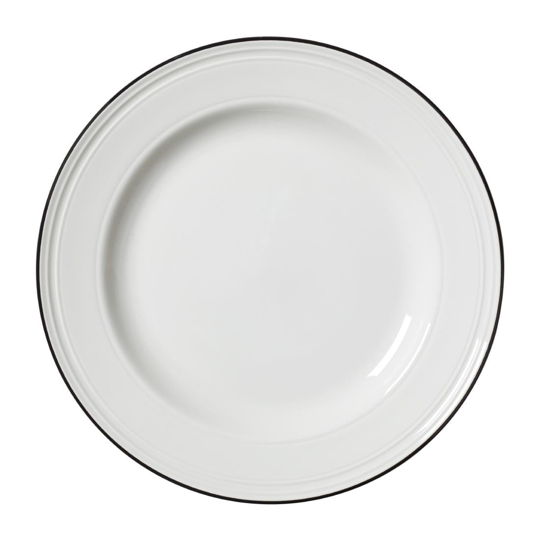 Steelite Bead Black Band Plates 255mm (Pack of 12) - VV2674 Plates Steelite