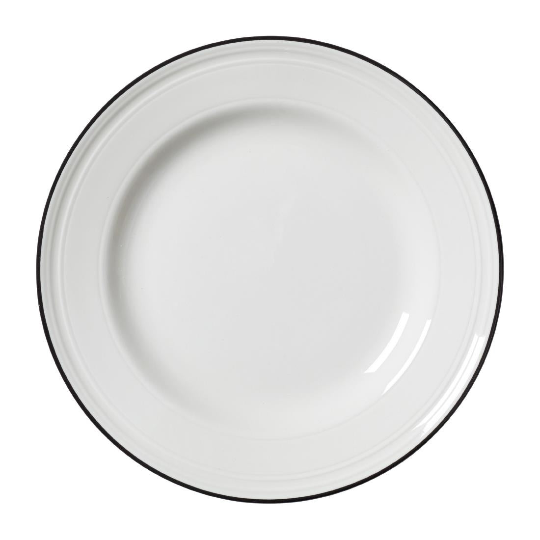 Steelite Bead Black Band Plates 203mm (Pack of 12) - VV2675 Plates Steelite