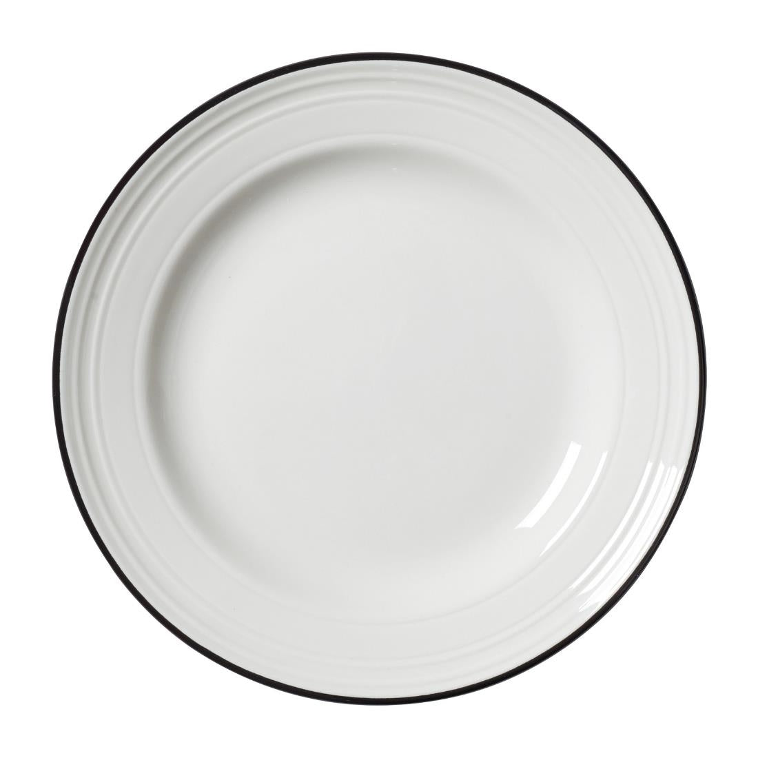 Steelite Bead Black Band Plates 165mm (Pack of 12) - VV2676 Plates Steelite