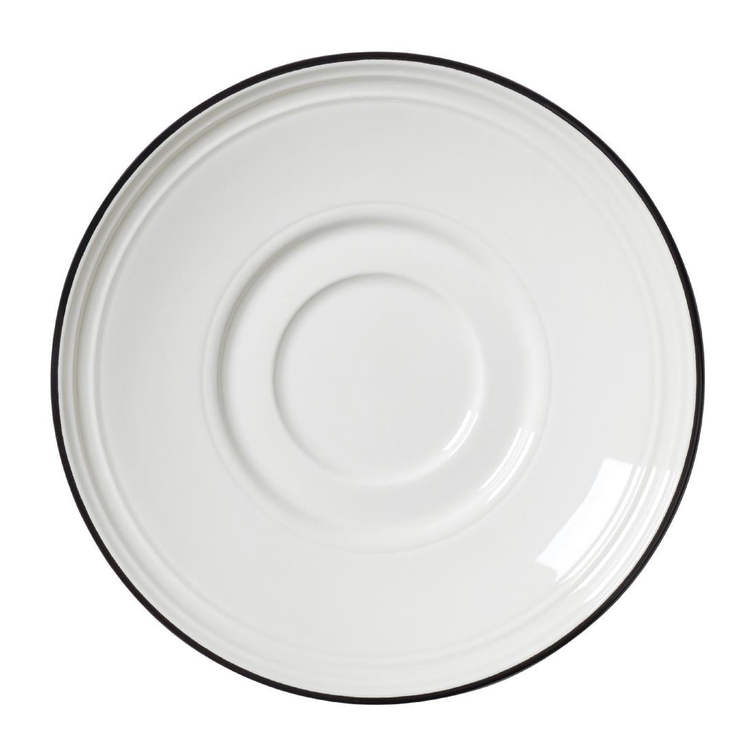 Steelite Bead Black Band Saucers 150mm (Pack of 12) - VV2677 Steelite Performance Steelite