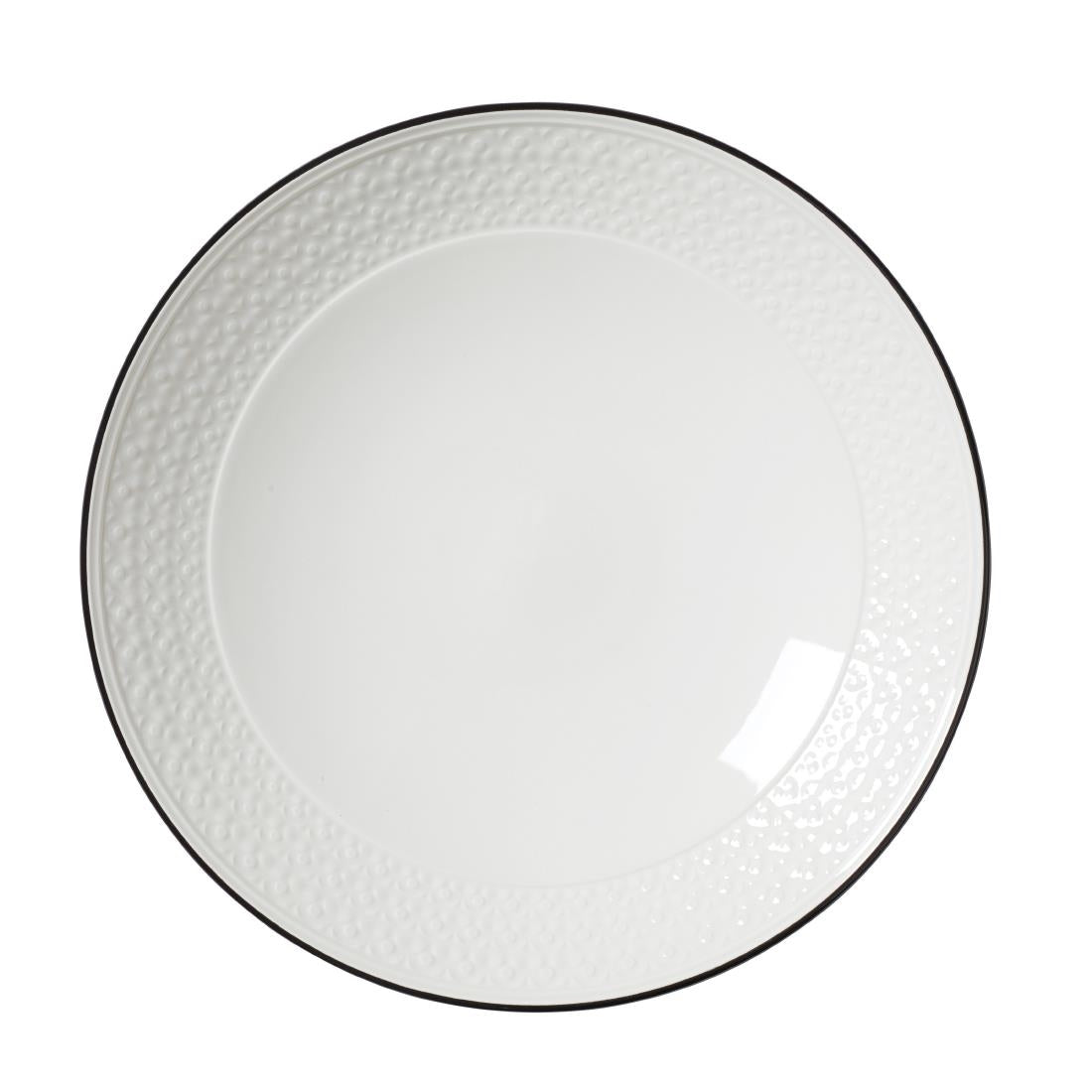 Steelite Bead Black Band Coupe Bowls 252mm (Pack of 12) - VV2678 Bowls Steelite