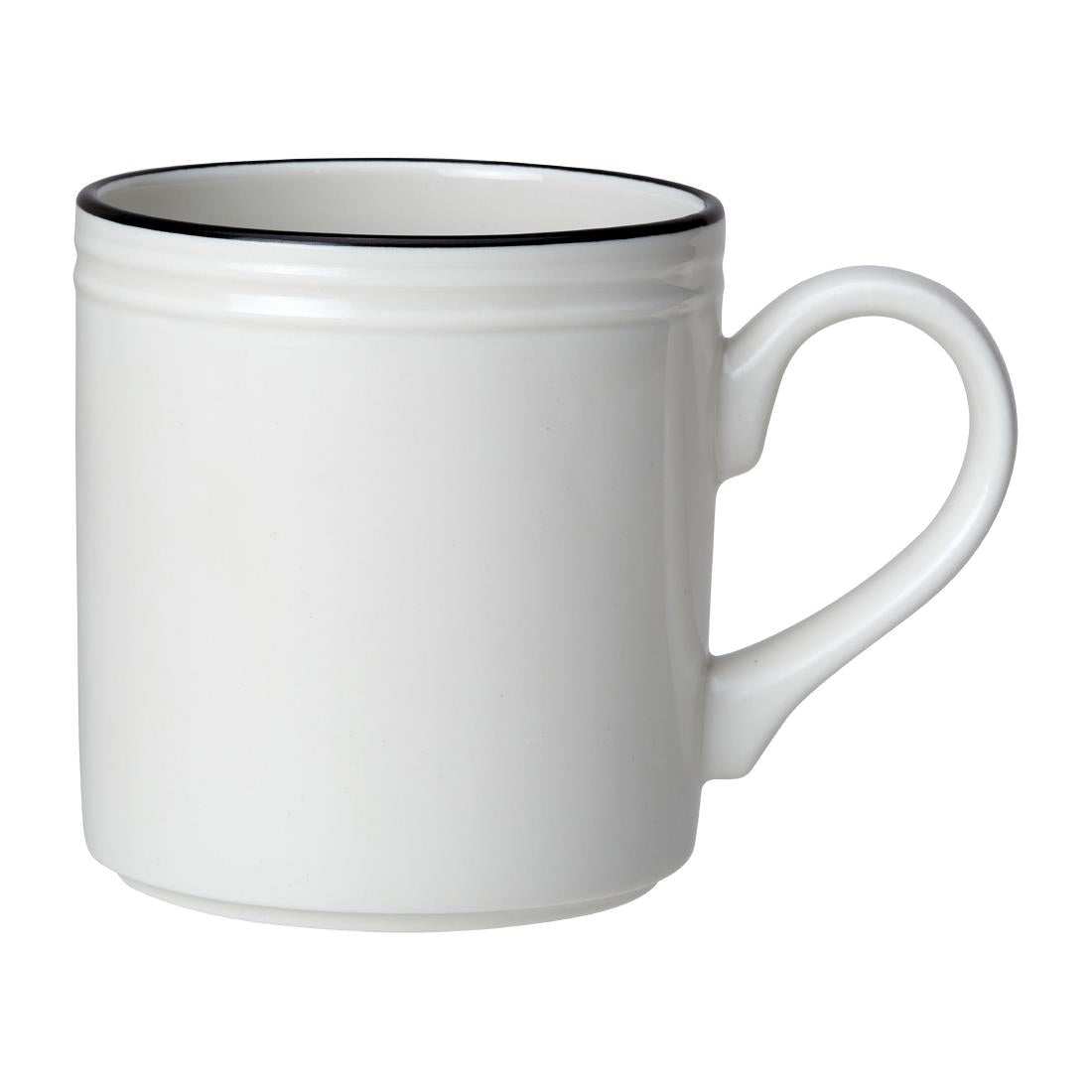 Steelite Bead Black Band Mugs 285ml (Pack of 12) - VV2682 Steelite Performance Steelite