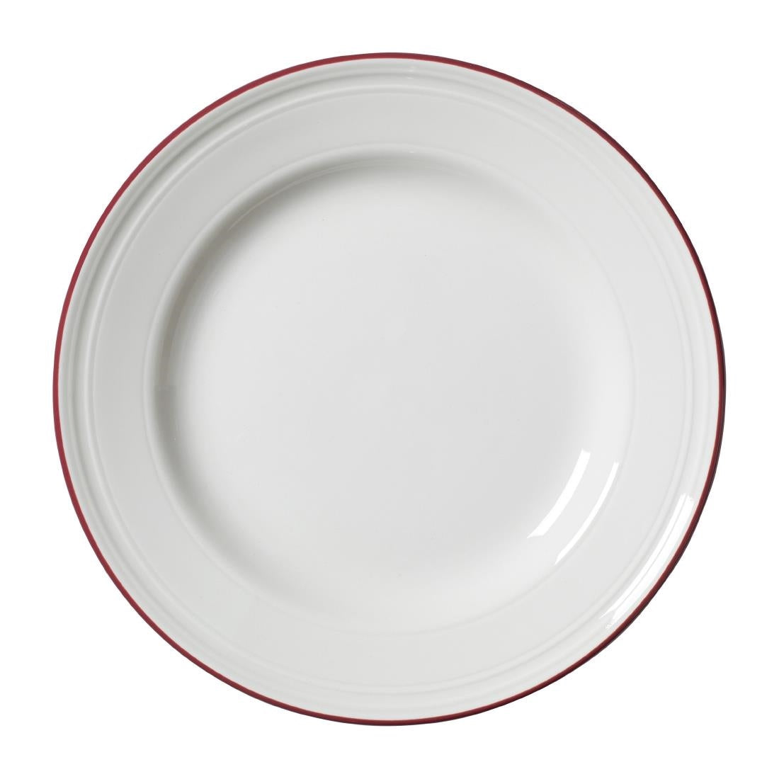 Steelite Bead Maroon Band Plates 202mm (Pack of 12) - VV2686 Plates Steelite