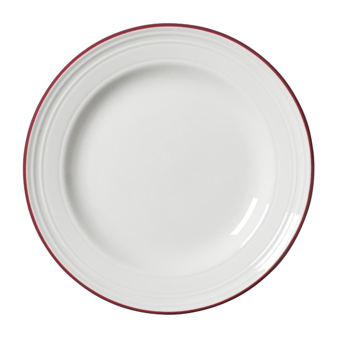 Steelite Bead Maroon Band Plates 165mm (Pack of 12) - VV2687 Plates Steelite