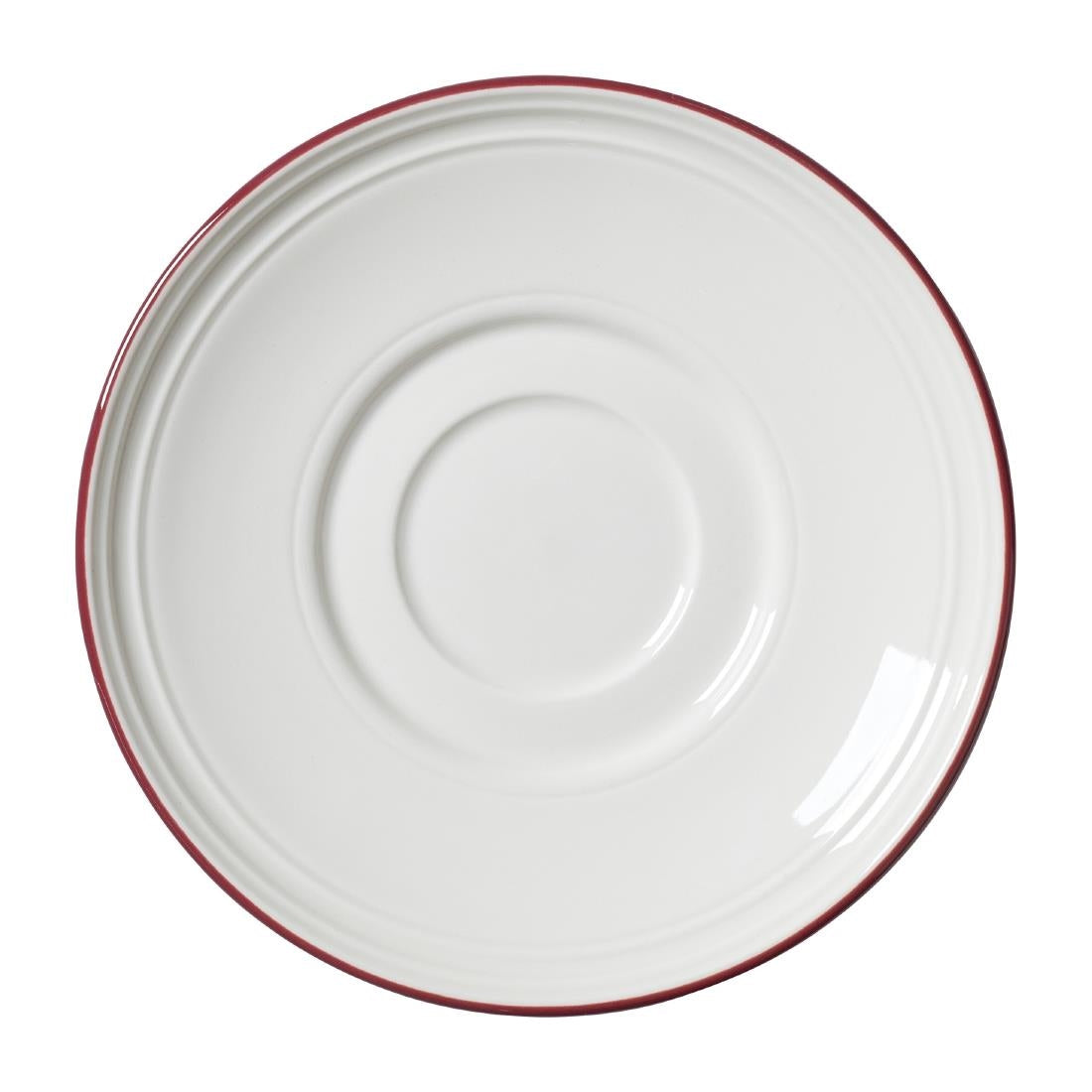 Steelite Bead Maroon Band Saucers 150mm (Pack of 12) - VV2688 Steelite Performance Steelite