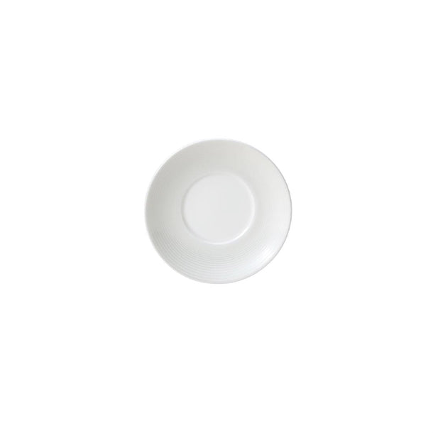 William Edwards Spiro Espresso Saucers White 120mm (Pack of 12) - VV2995 William Edwards Fine Bone Chin Steelite