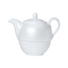 William Edwards Spiro Teapots White 460ml (Pack of 6) - VV3009 William Edwards Fine Bone Chin Steelite