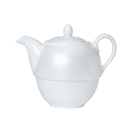 William Edwards Spiro Teapots White 460ml (Pack of 6) - VV3009 William Edwards Fine Bone Chin Steelite