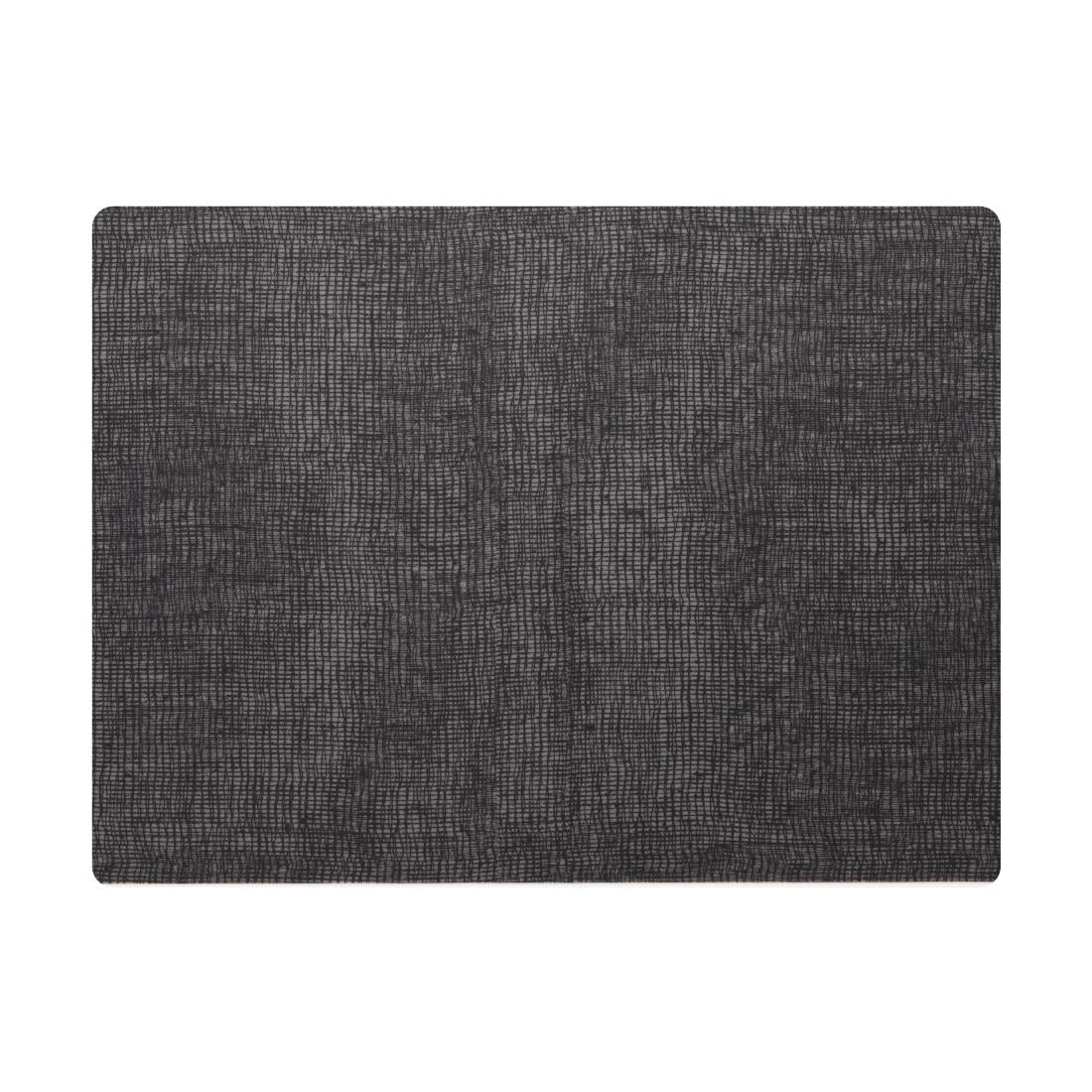 Steelite Modern Twist Silicone Placemat Black Grey 305x400mm (Box 12)(Direct) - VV3424 Steelite