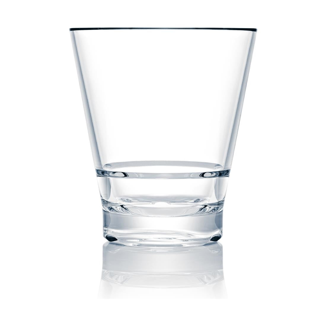 Steelite Capella Stack Clear Short Double Rocks 414ml (Box 12)(Direct) - VV3568 Plastic Drinkware Steelite