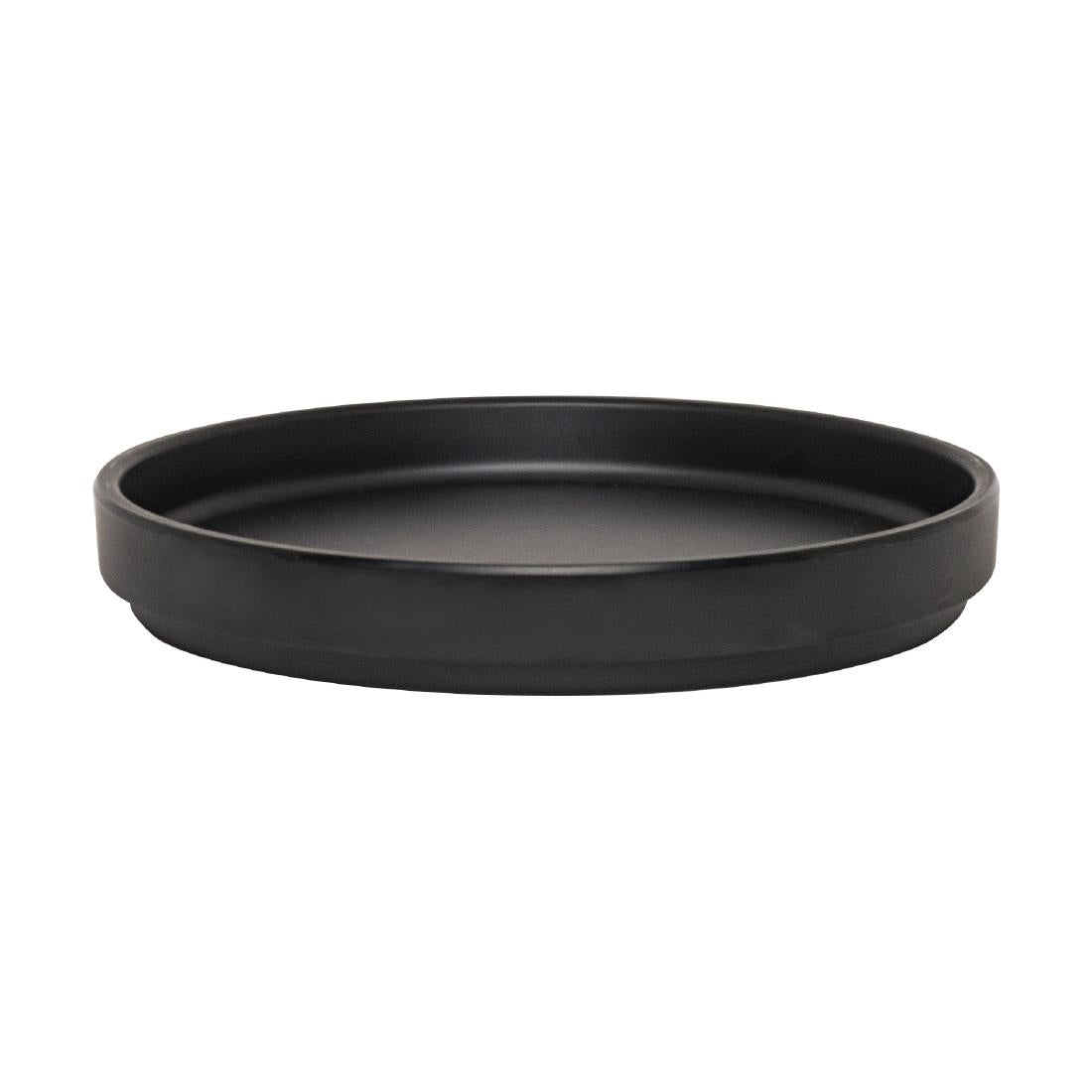 Steelite Cali Black Stack Plate 159mm Dia 22mm H (Box 6)(Direct) - VV3578 Plates Steelite