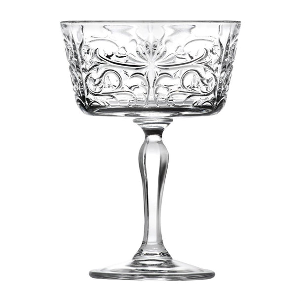 RCR Cristalleria Tattoo Champagne Saucer 268ml (Pack of 12) - VV3842 Champagne Glasses RCR Cristalleria