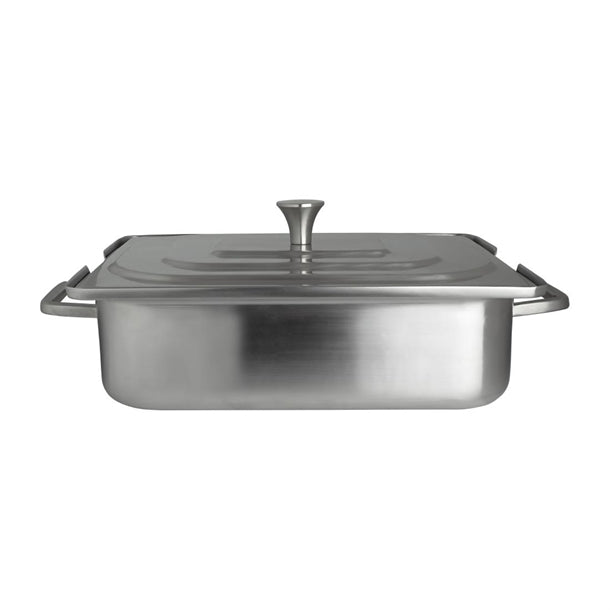 Steelite Creations Homestyle Brushed Stainless Rectangle Chafer 3.8L - VV3904 Steelite