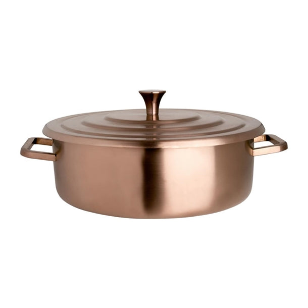 Steelite Creations Homestyle Brushed Bronze Round Chafer 3.8L - VV3907 Steelite