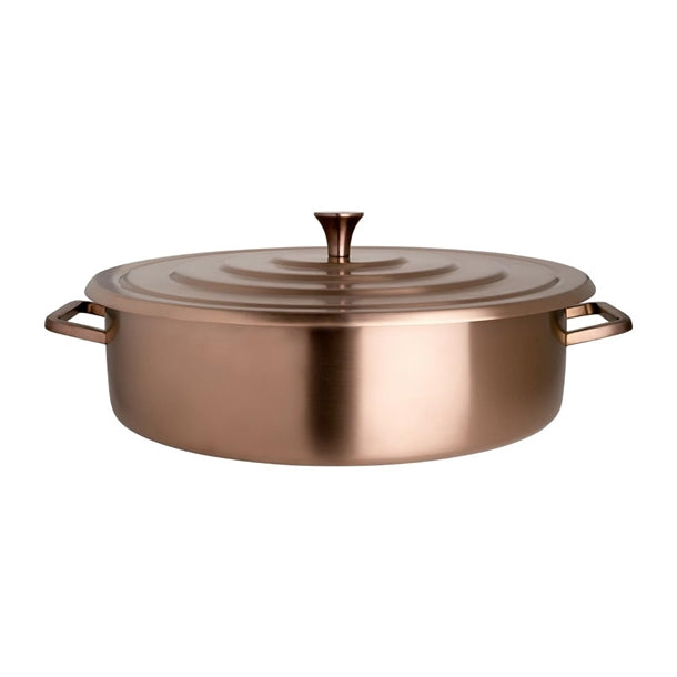 Steelite Creations Homestyle Brushed Bronze Round Chafer 9.1L - VV3908 Steelite