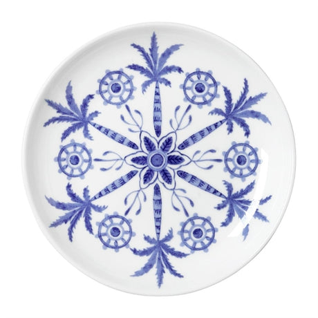 William Edwards Sultan's Garden Blue Butter Dish Coupe 110mm (Pack of 24) - VV3974 William Edwards Fine Bone Chin Steelite