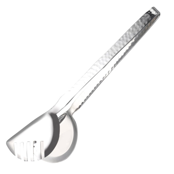 Steelite DWH Hammered Stainless Steel Buffet Salad Tong 10'' (Pack of 6) - VV4018 Folio by Steelite Cutlery Steelite