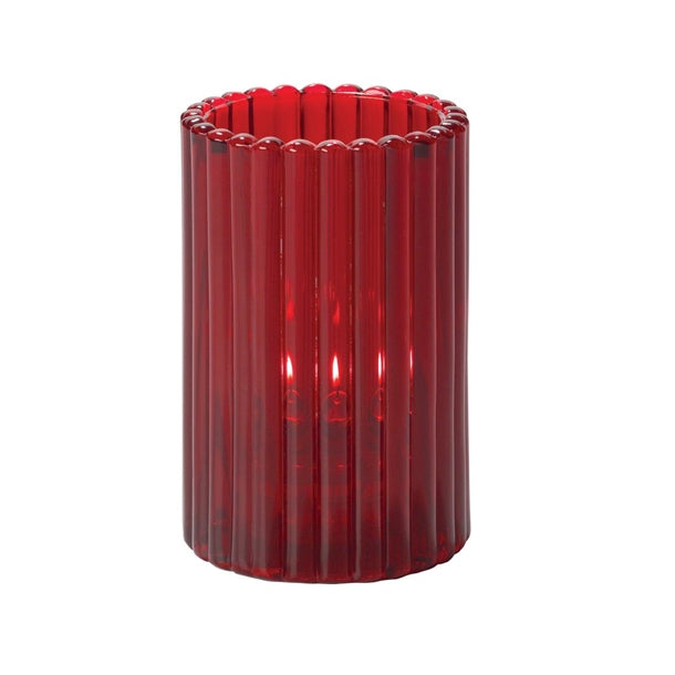 Hollowick Vertical Rod Ruby Cylinder 73mm x 118mm (Pack of 6) - VV4025 Hollowick