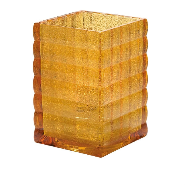 Hollowick Optic Block Amber Jewel Glass Lamp 67mm x 95mm (Pack of 6) - VV4028 Hollowick