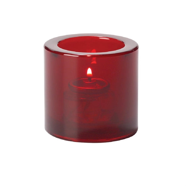 Hollowick Thick Round Ruby Tealight 70mm x 73mm (Pack of 6) - VV4059 Hollowick