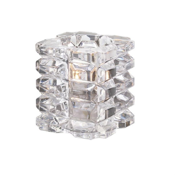 Hollowick Faceted Cube Clear Glass Votive 76mm x 83mm (Pack of 6) - VV4061 Hollowick