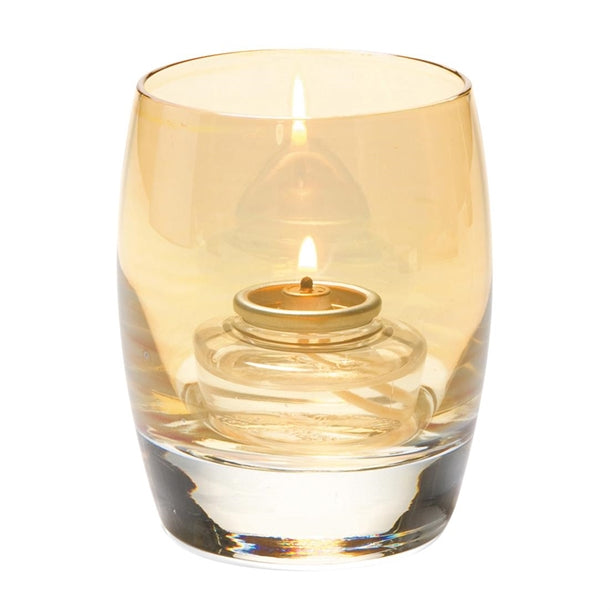Steelite Contour Glass Votives Gold Lustre 95mm (Pack of 12) - VV4075 Steelite