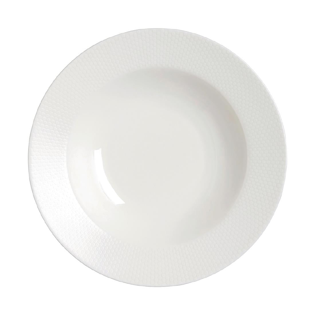 William Edwards Quanta Large Rim Bowls - Classic White 280mm (Pack of 6) - VV4464 Bowls Steelite