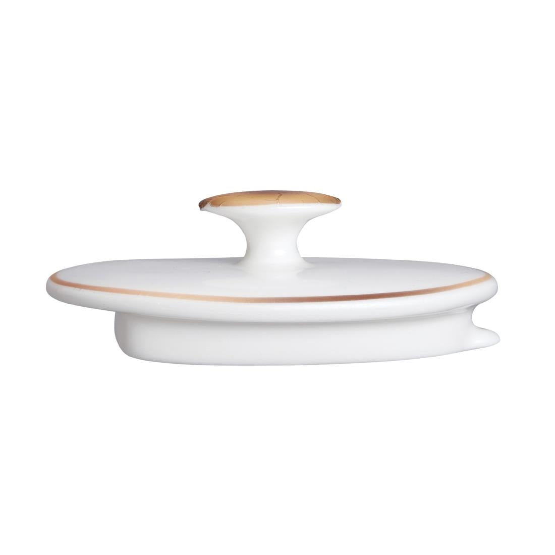 William Edwards Quanta 2 Cup Oval Teapot Lids (Pack of 6) - VV4473 Cups and Mugs Steelite