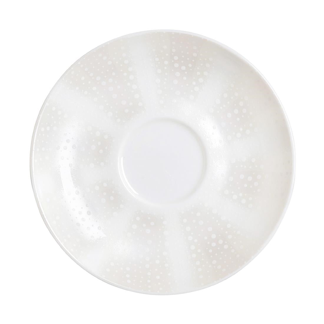 William Edwards Quill Low Coupe Tea Saucers 150mm (Pack of 12) - VV4478 William Edwards Fine Bone Chin Steelite