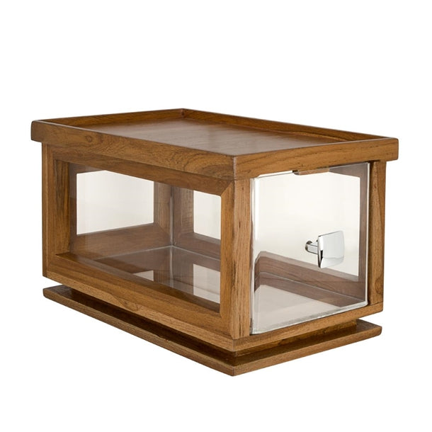 Steelite D.W. Haber Fusion Teak Stackable Bakery Box with Acrylic Drawer - VV4493 Steelite