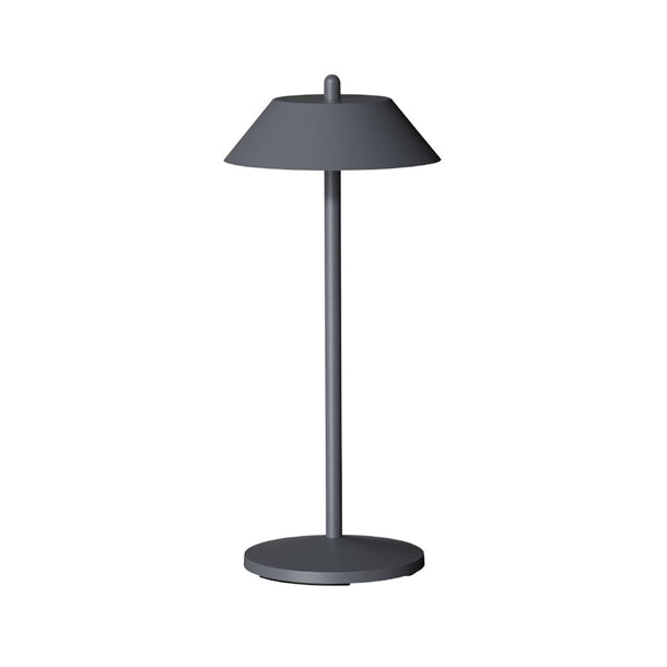 Pirlo Dark Grey LED Rechargeable Table Lamp - VV4496 Hollowick