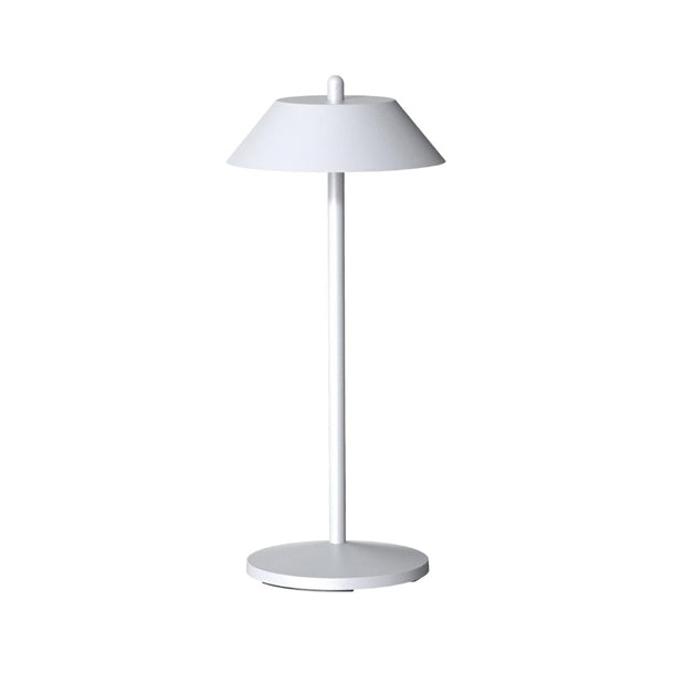 Pirlo White LED Rechargeable Table Lamp - VV4497 Hollowick