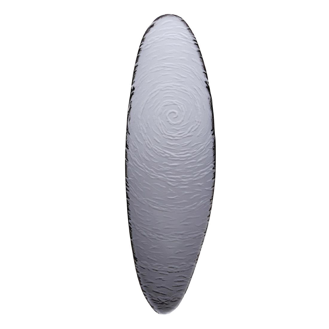 Steelite Scape Smoked Glass Oval Platters 400mm (Pack of 6) - VV722 Steelite Performance Steelite
