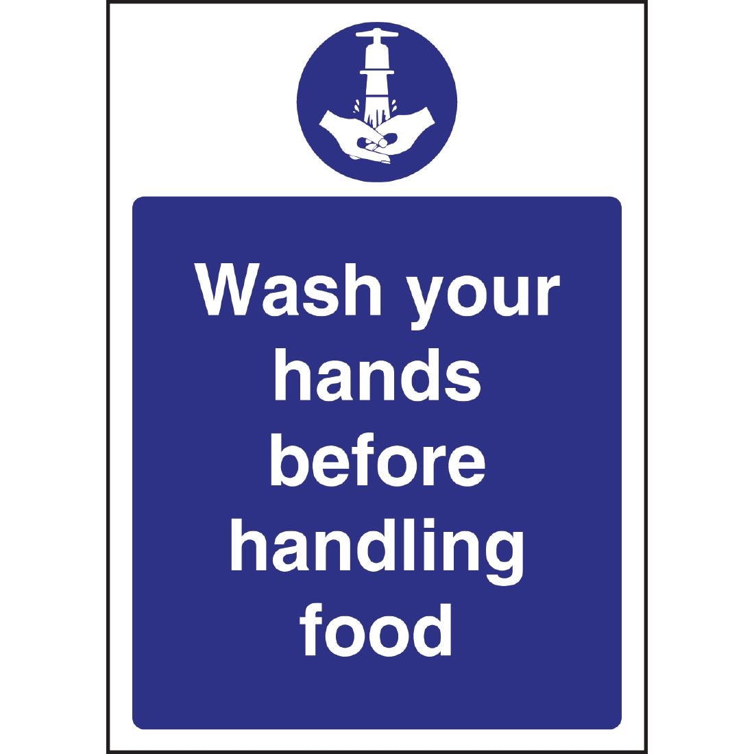 Vogue Wash hands Before Handling Food Sign - W110 Vogue